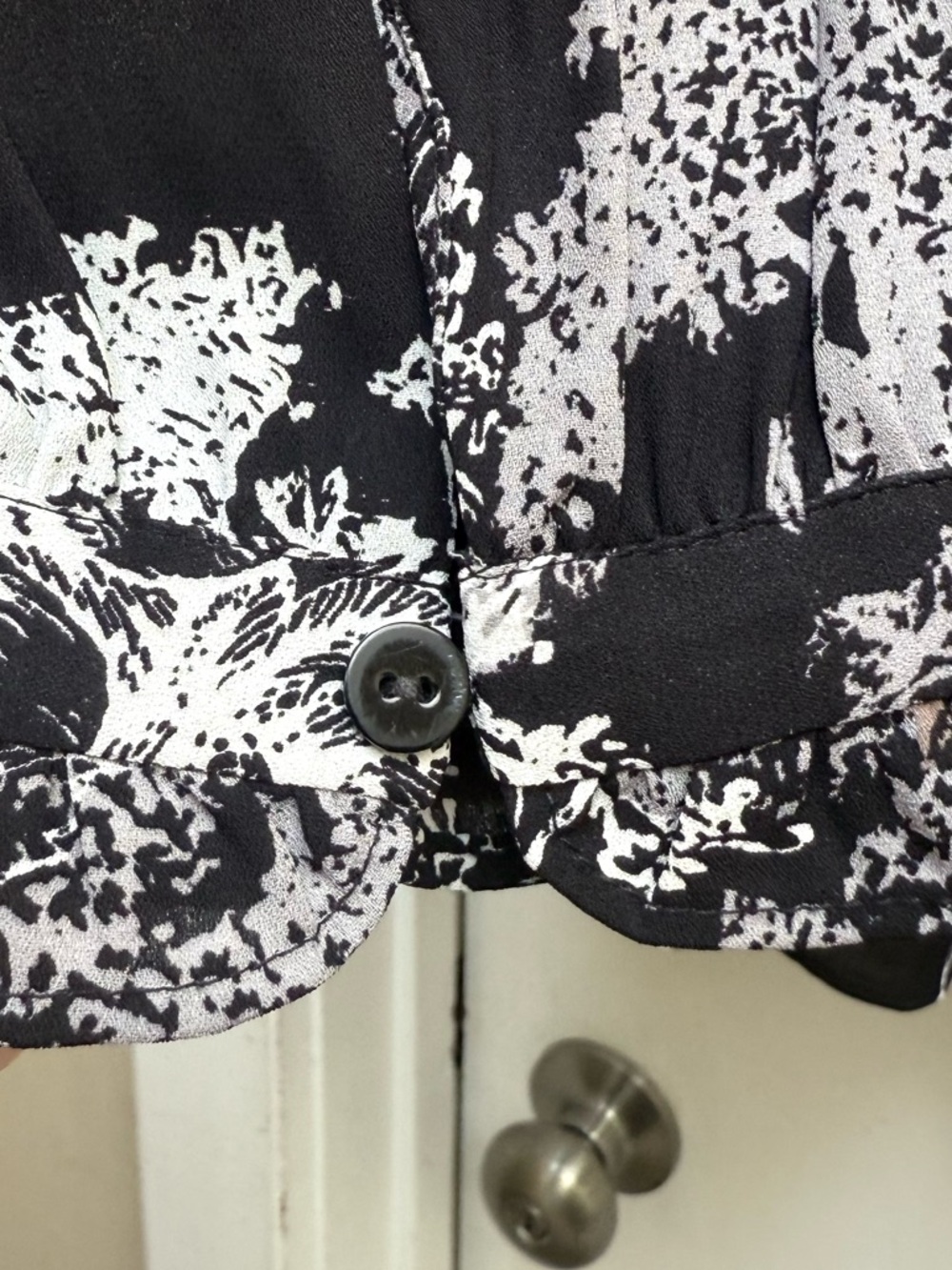 NYDJ Floral Pintuck Button-Front Blouse - Picture 9 of 10